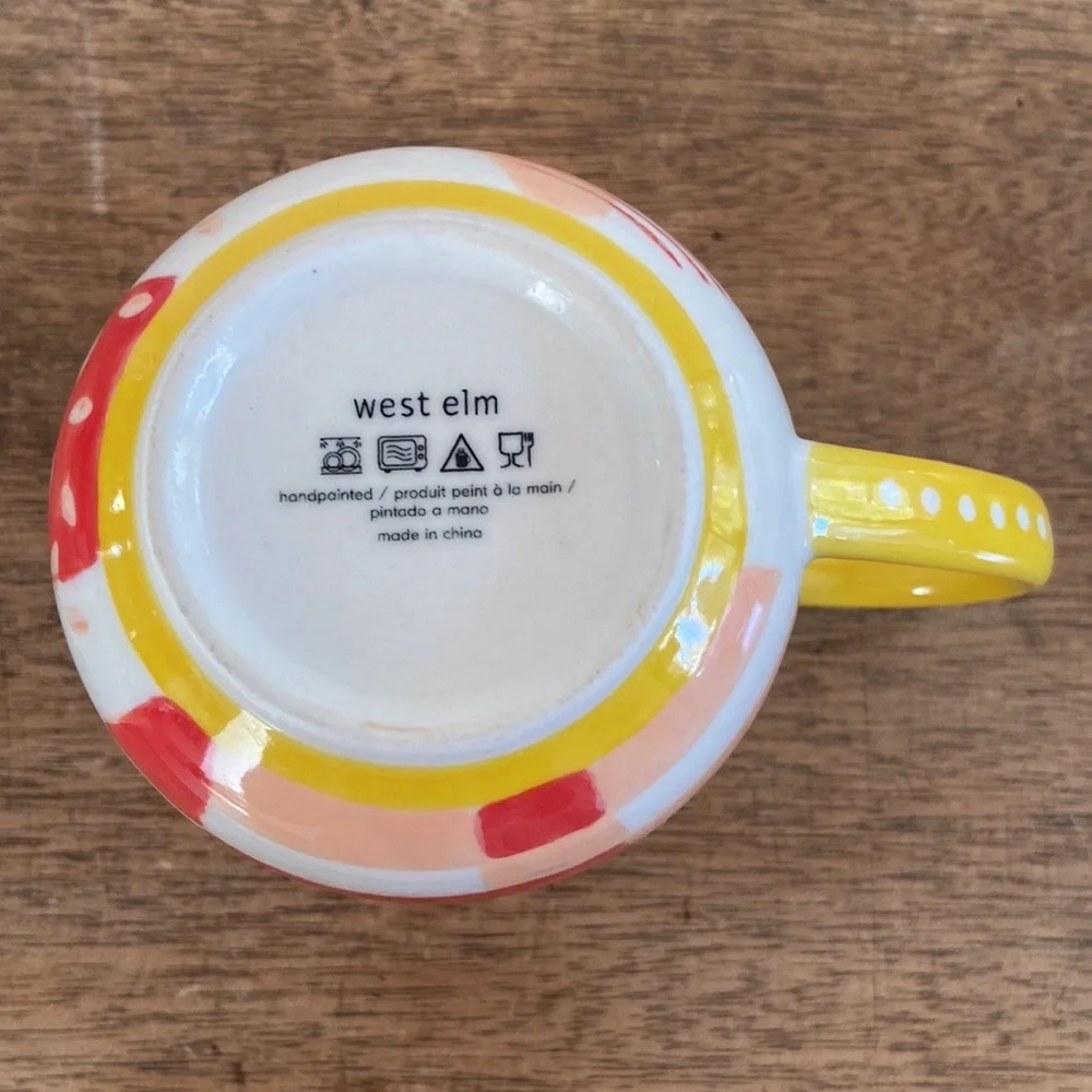 West Elm Hand Painted Mug